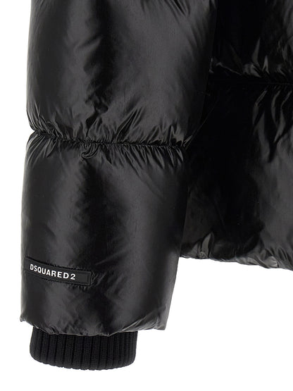 Dsquared² Black Polyamide Full-Length Jacket