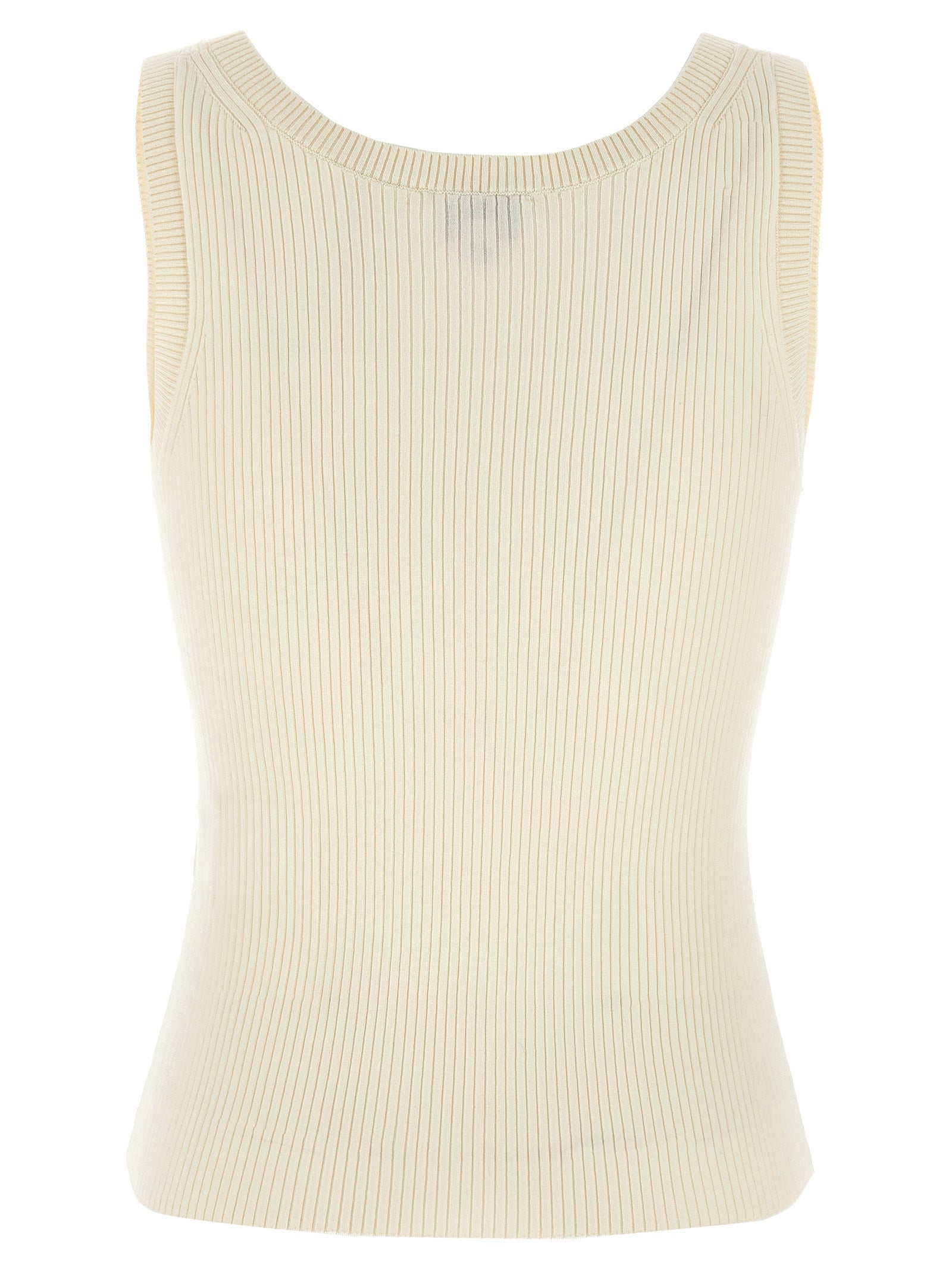 T-Shirt by Kenzo for women in polyester & viscose white showcases a fashionable silhouette, elegantly detailed with a fashionable and round neckline for a sophisticated, high-fashion look.