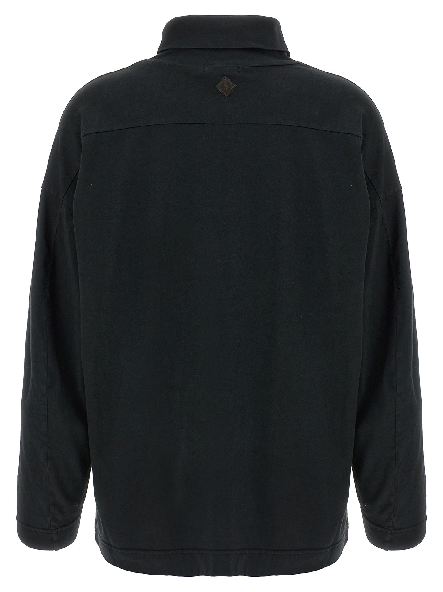 Cardigan by Haikure for women in cotton black features a nuanced silhouette with a refined high-neck neckline and nuanced detailing for a sophisticated look.