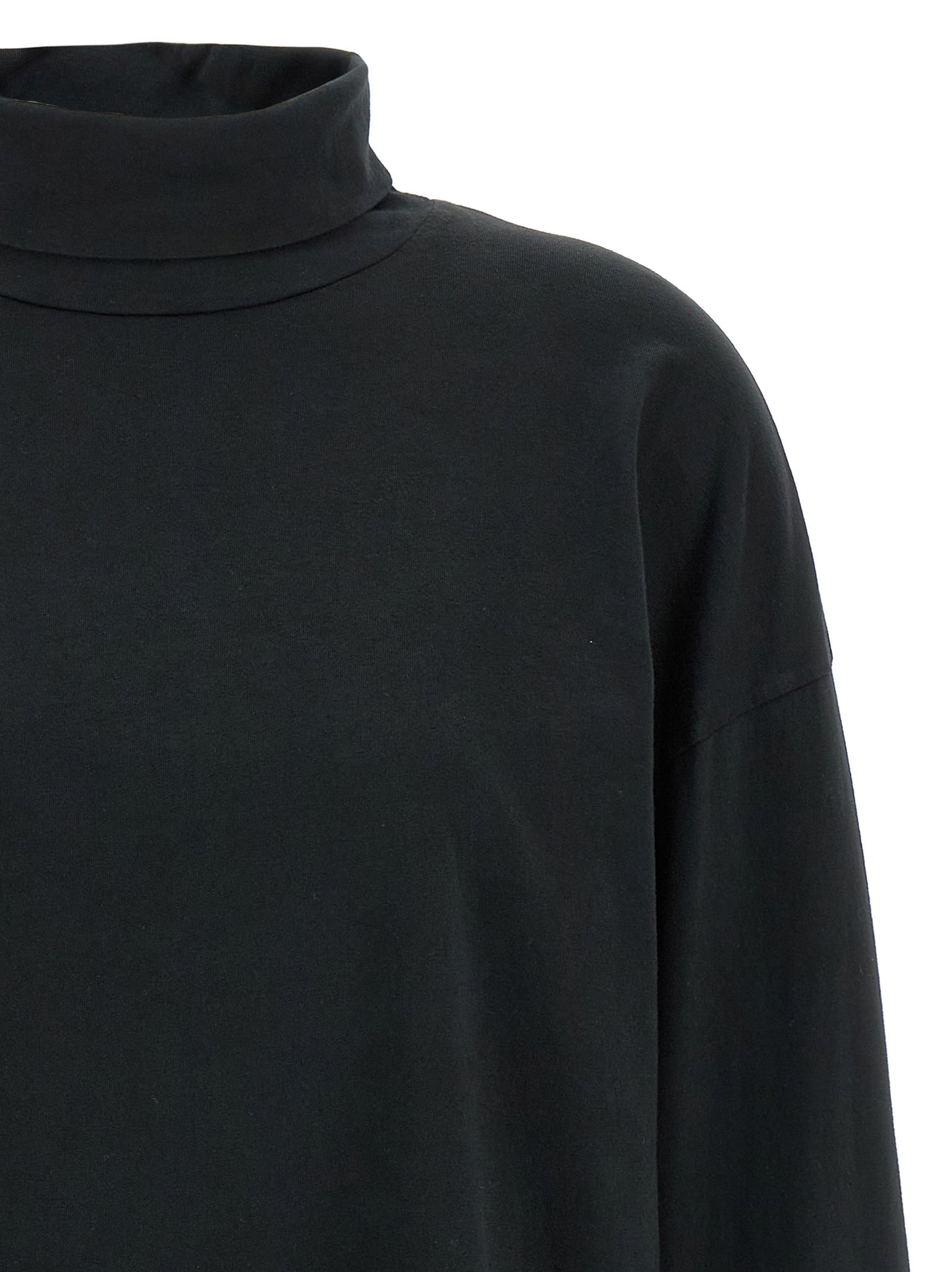 Cardigan by Haikure for women in cotton black showcases a captivating silhouette, artfully detailed with a captivating and high-neck neckline for a truly sophisticated captivating look.