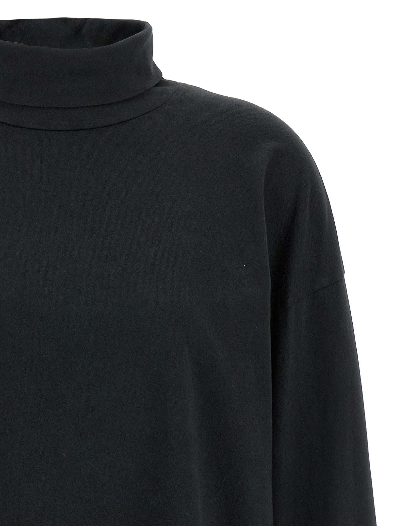 Cardigan by Haikure for women in cotton black showcases a captivating silhouette, artfully detailed with a captivating and high-neck neckline for a truly sophisticated captivating look.