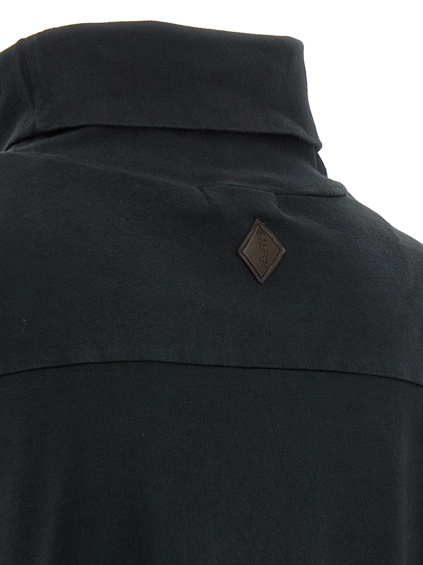 Cardigan by Haikure for women in cotton black features a dramatic silhouette, showcasing a sophisticated and dramatic detail for a timeless, premium look.