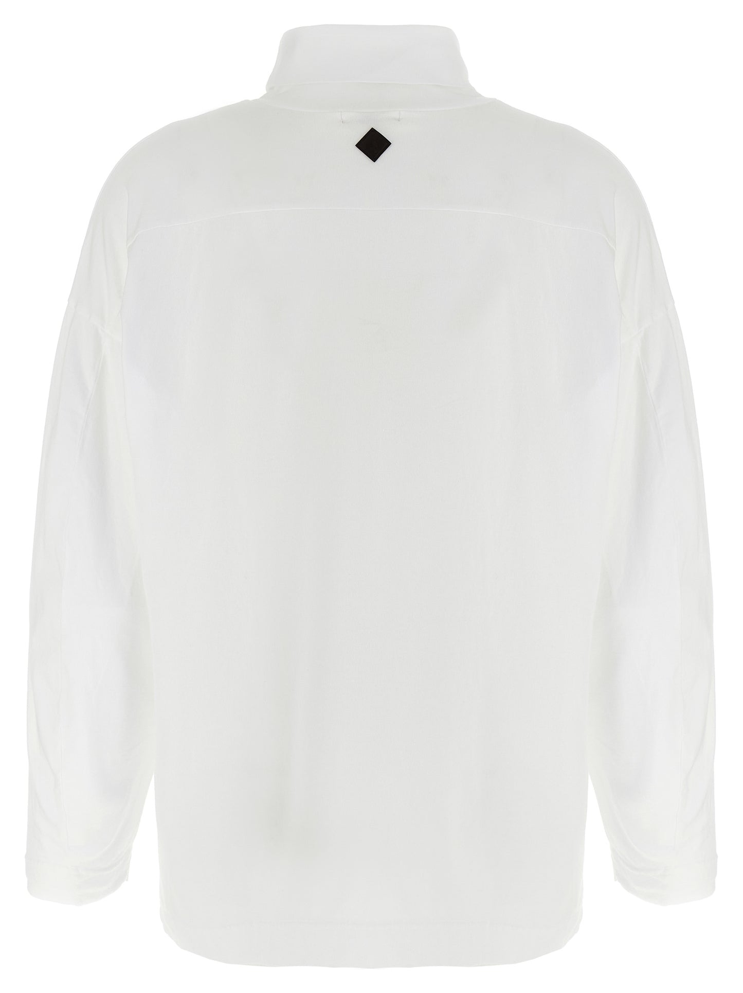 Cardigan by Haikure for women in cotton white & signature presents a textural silhouette, artfully finished with a textural high-neck neckline and for a sophisticated, textural look.