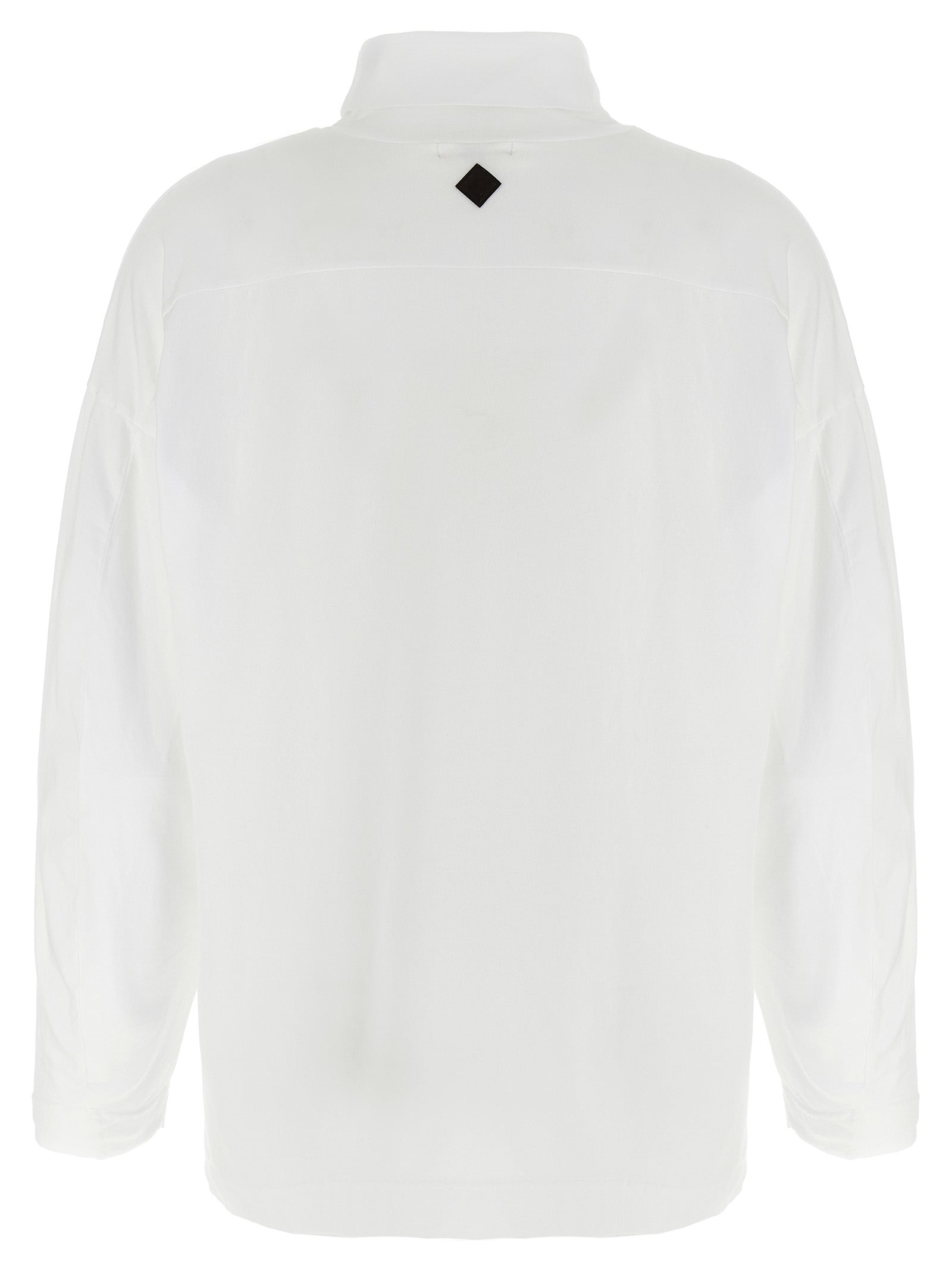 Cardigan by Haikure for women in cotton white & signature presents a textural silhouette, artfully finished with a textural high-neck neckline and for a sophisticated, textural look.