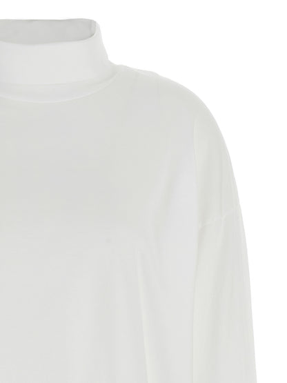 Cardigan by Haikure for women in cotton white & signature features a dramatic silhouette, showcasing a sophisticated high-neck neckline and dramatic detail for a timeless, premium look.
