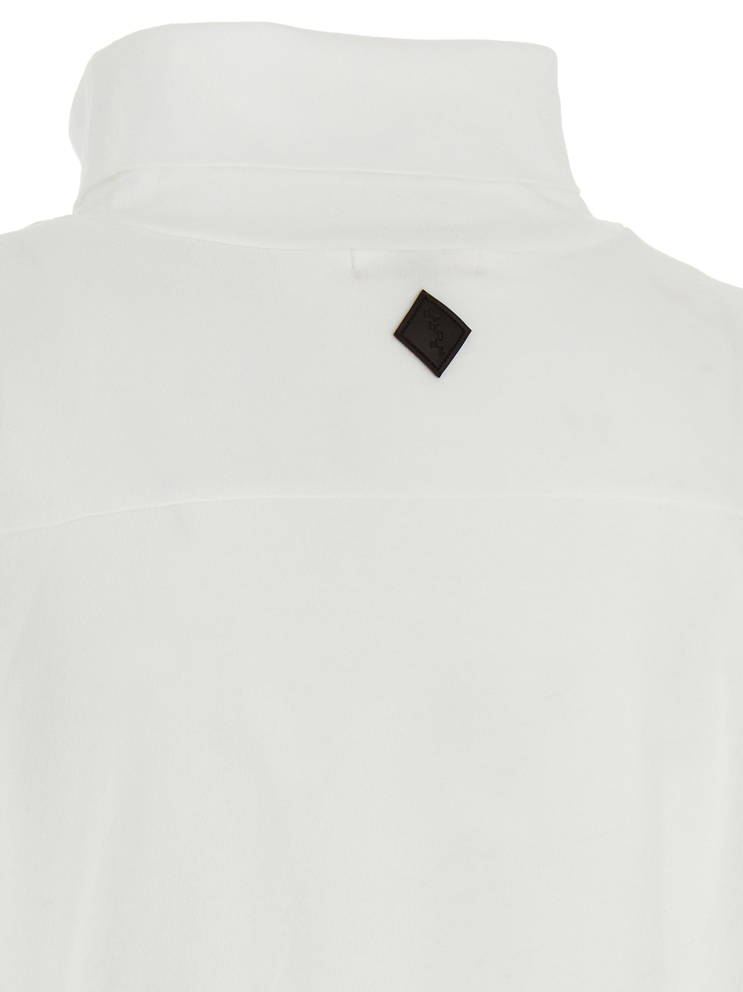 Cardigan by Haikure for women in cotton white & signature showcases a luxurious silhouette, meticulously detailed with a sophisticated high-neck neckline and for a refined finish.