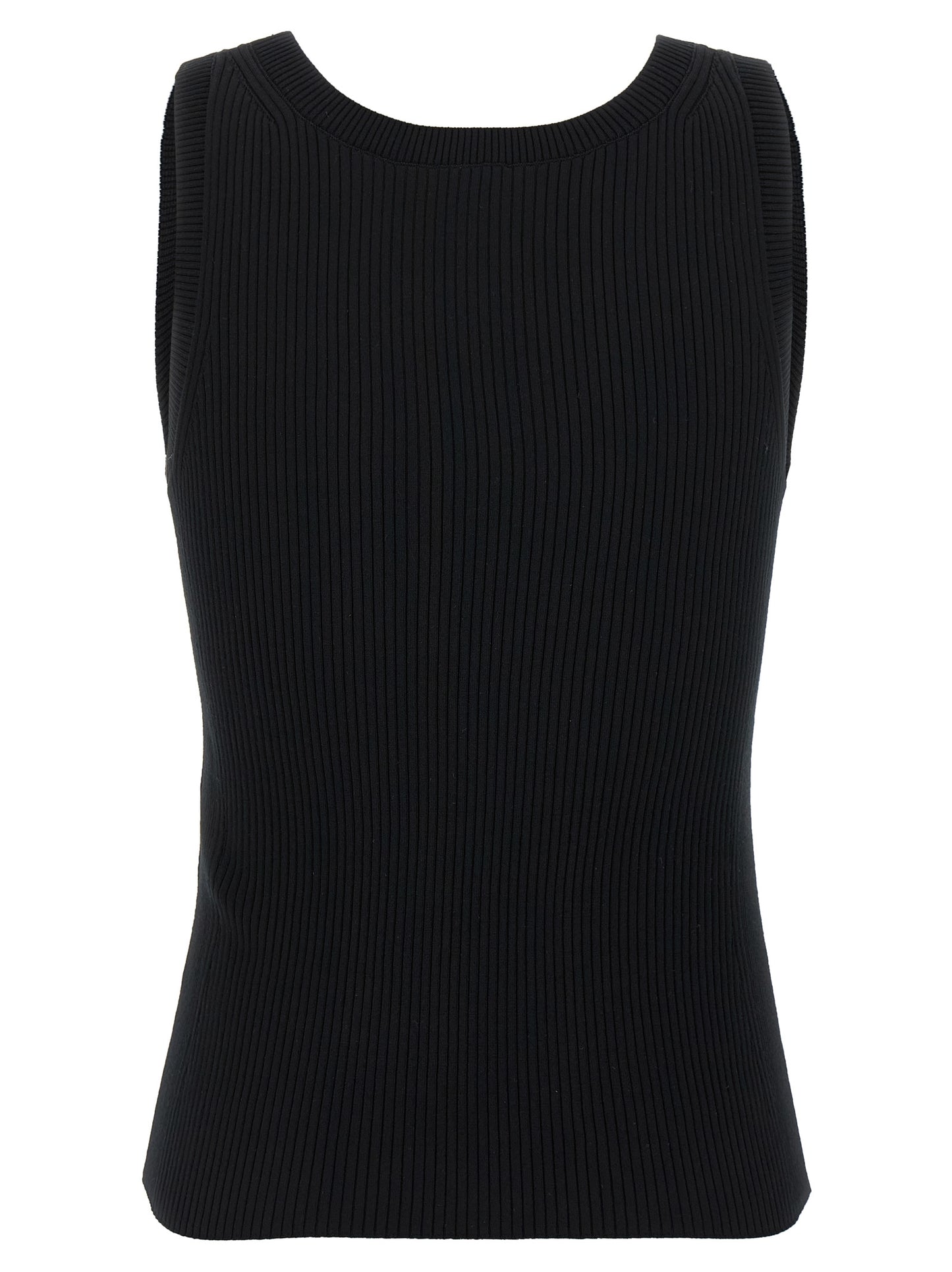 T-Shirt by Kenzo for women in polyester & viscose black showcases a unassuming silhouette, artfully detailed with a refined round neckline and unassuming for a sophisticated, contemporary look.