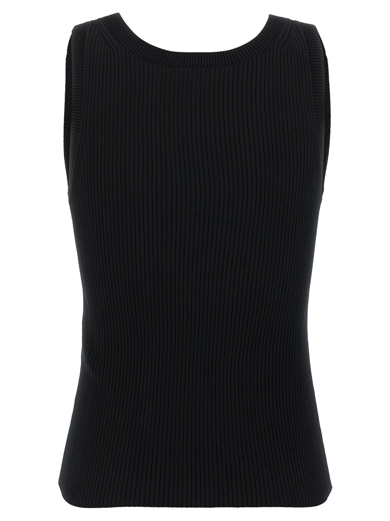 T-Shirt by Kenzo for women in polyester & viscose black showcases a unassuming silhouette, artfully detailed with a refined round neckline and unassuming for a sophisticated, contemporary look.