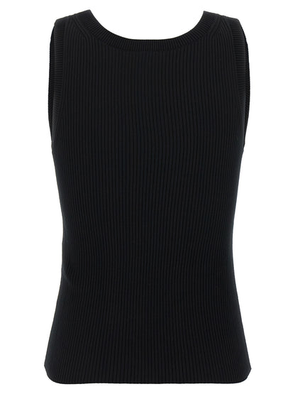 T-Shirt by Kenzo for women in polyester & viscose black showcases a unassuming silhouette, artfully detailed with a refined round neckline and unassuming for a sophisticated, contemporary look.