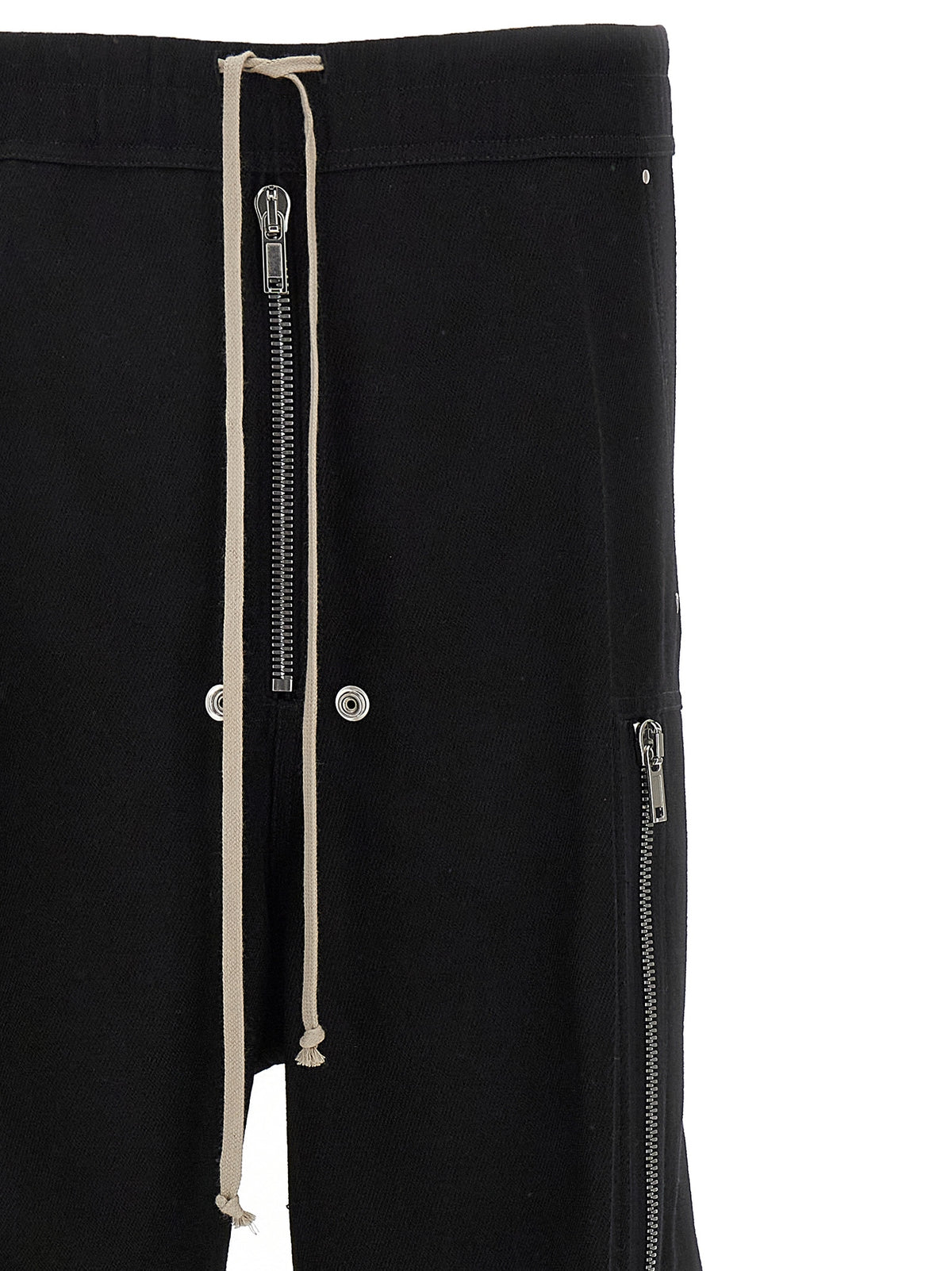 Rick Owens Men's Wide Wool Cargo Pants - Black
