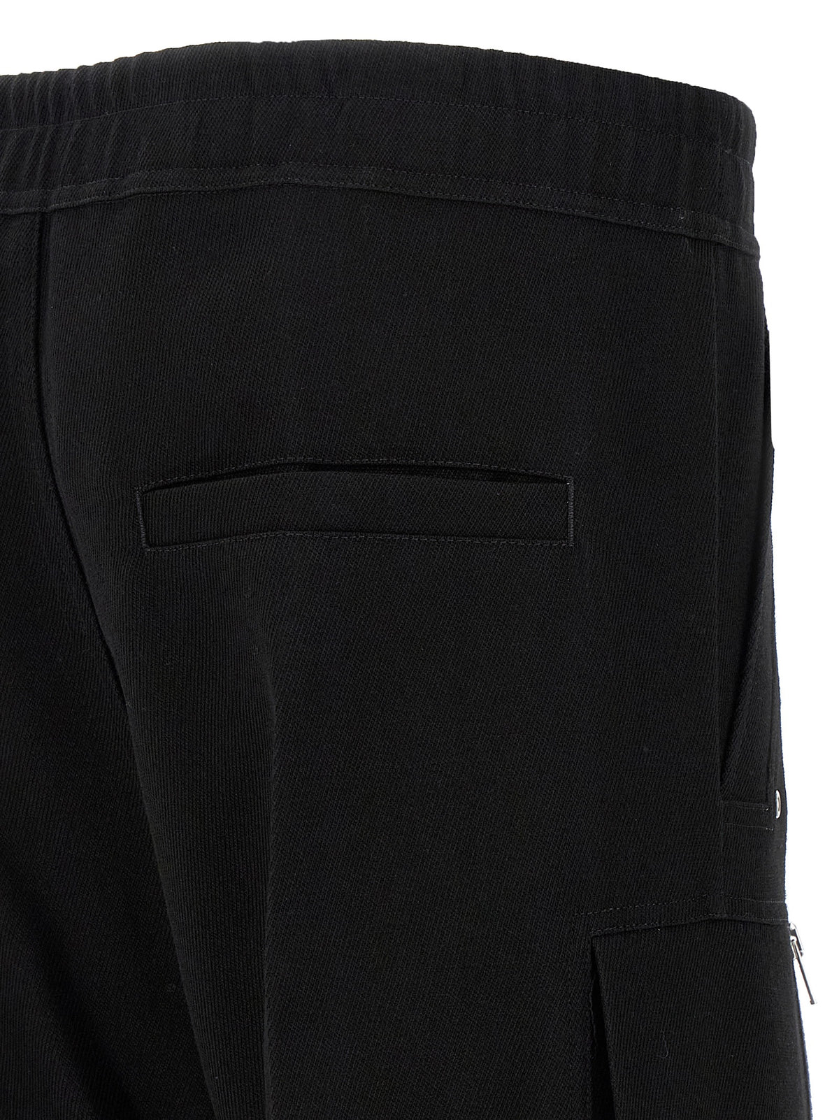 Rick Owens Men's Wide Wool Cargo Pants - Black
