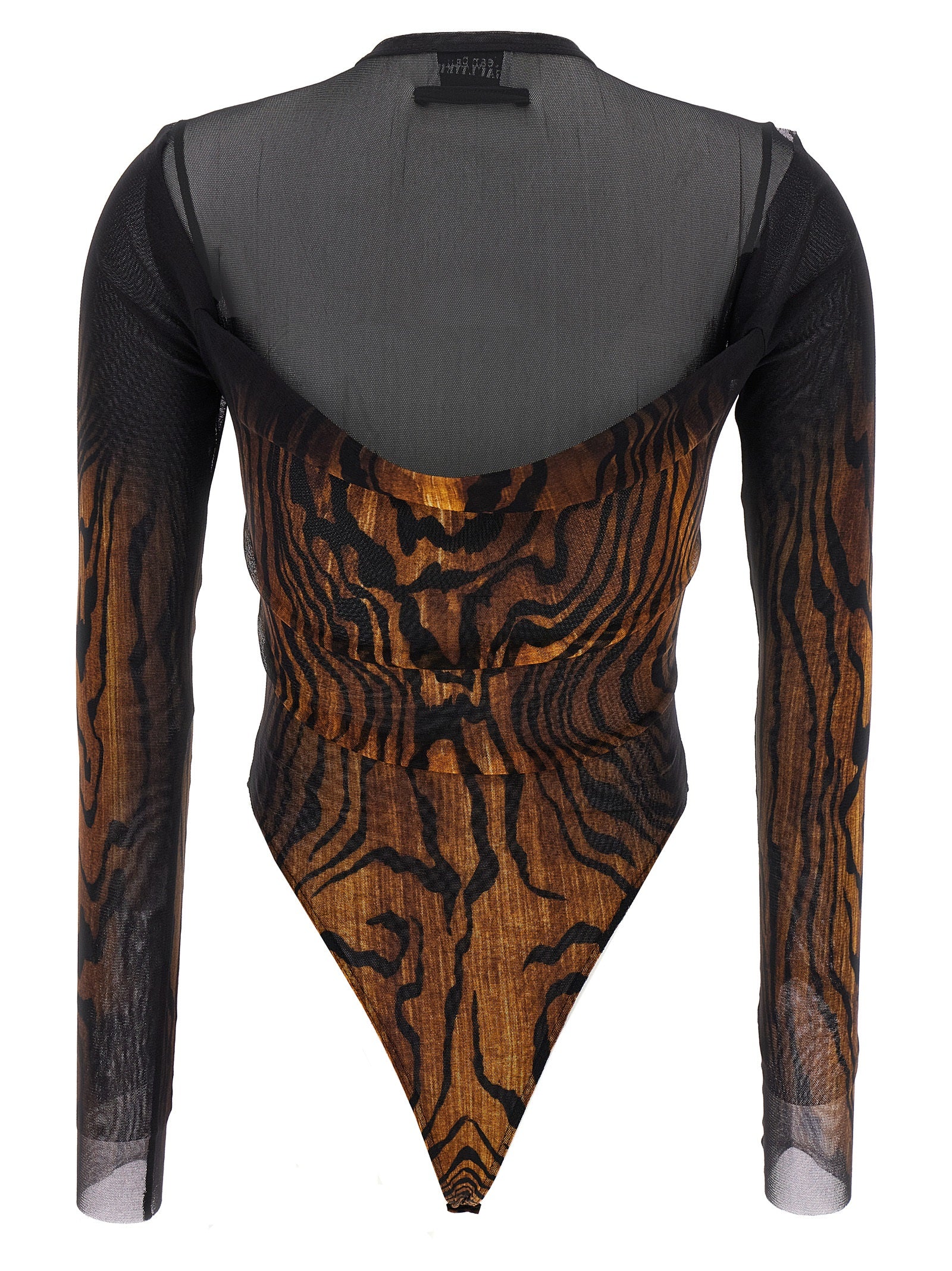 Bodysuit by Jean Paul Gaultier for women in polyamide multicolor & print features an amazing silhouette, showcasing a design and amazing crew neckline for a truly amazing fit.