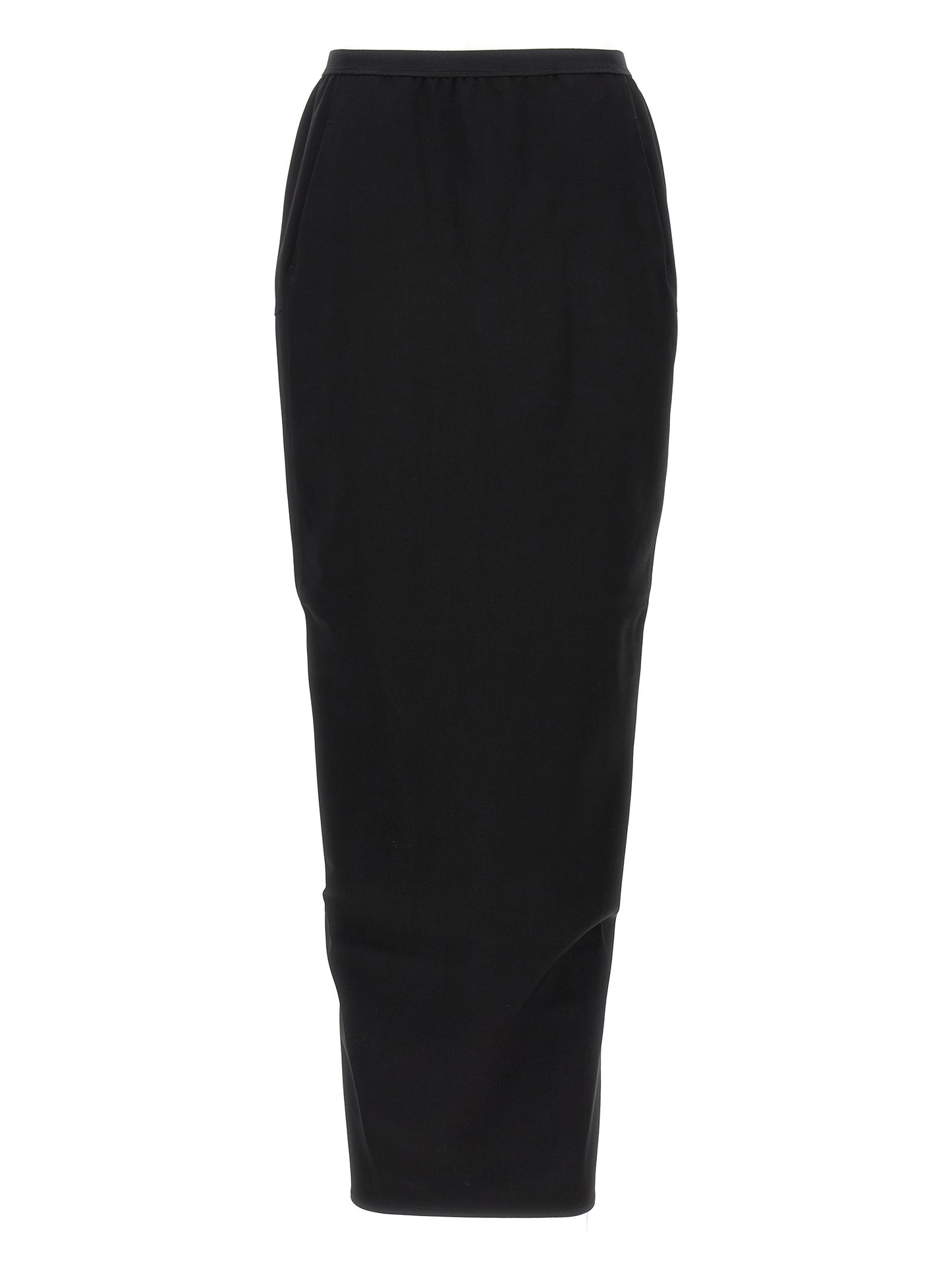 Skirt by Rick Owens for women in nylon & wool black features a captivating silhouette, showcasing the captivating Women's Asymmetrical Nylon & Wool Mini Skirt design with a sophisticated mini for a captivating look.
