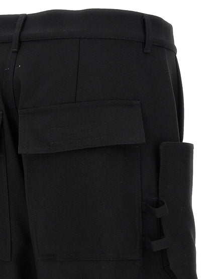 Cargo Pants by Rick Owens for men in virgin wool black features an stylish straight-leg & wide with a long and , expertly finished with stylish utility detailing.
