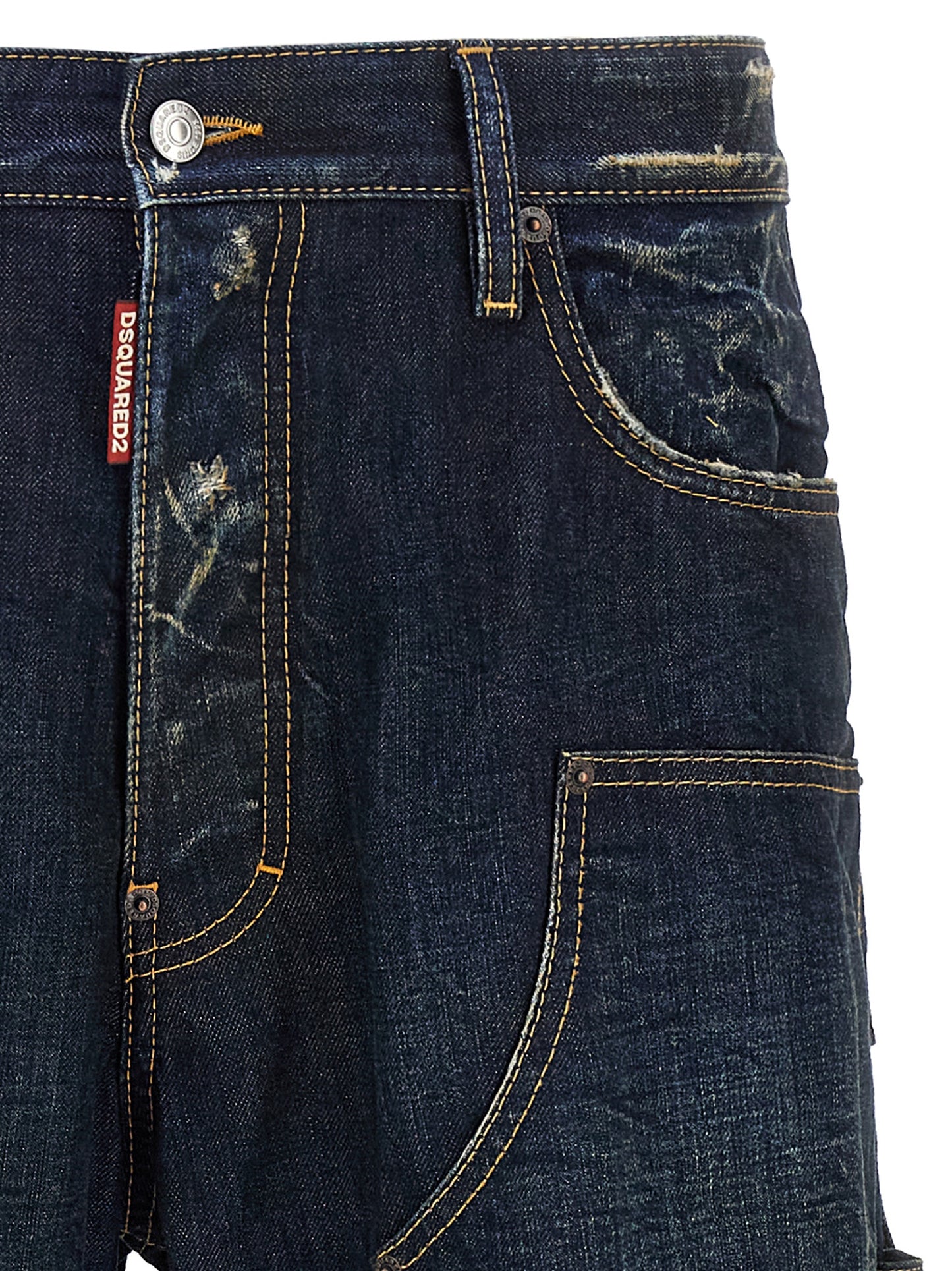 Jeans by Dsquared² for men in denim cotton blue & signature features an sophisticated and straight-leg with a precise long, creating a sophisticated and sophisticated silhouette.