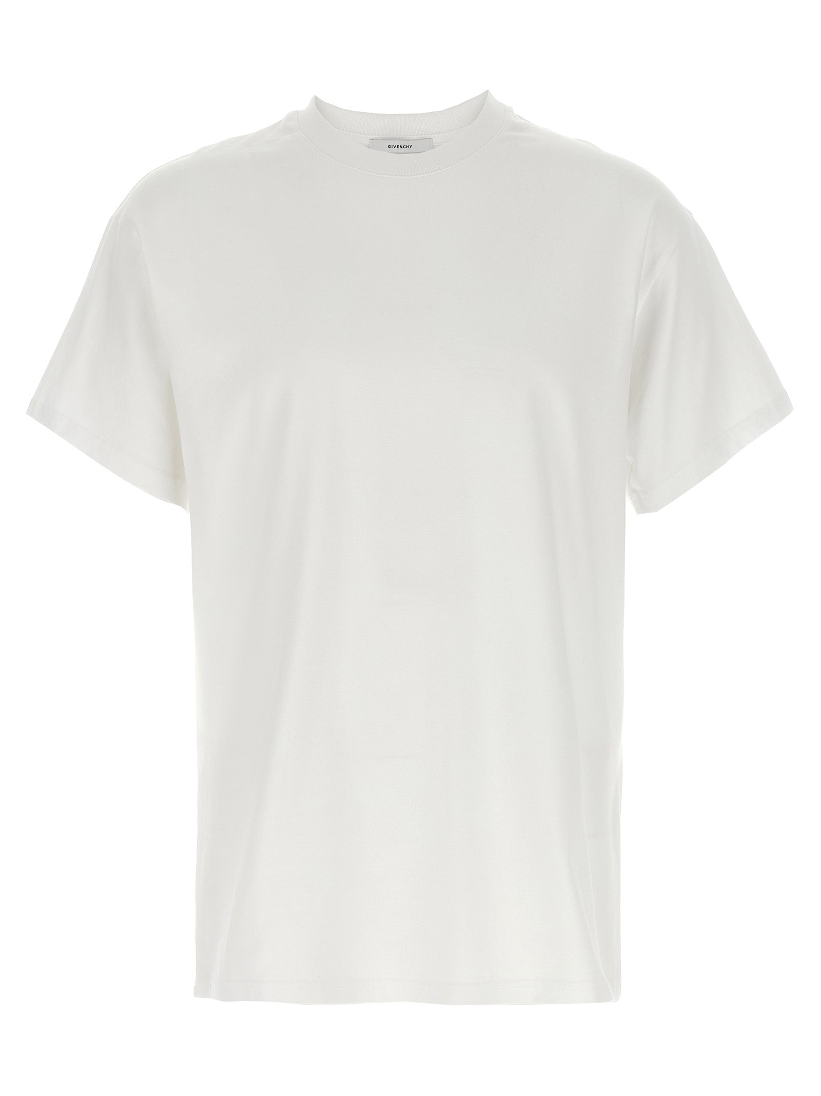 T-Shirt by Givenchy for men in cotton white & print features an on trend silhouette, perfectly showcasing a on trend short-sleeve and crew neckline for an elevated aesthetic.