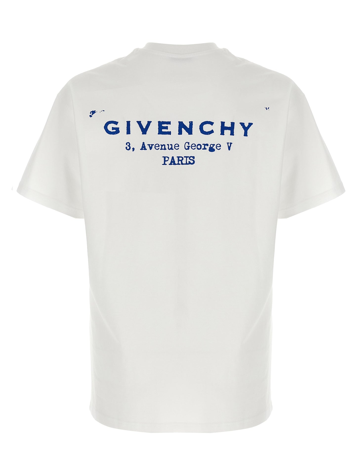 T-Shirt by Givenchy for men in cotton white & print showcases a chic silhouette, artfully detailed with a chic crew neckline and for a chic finish.