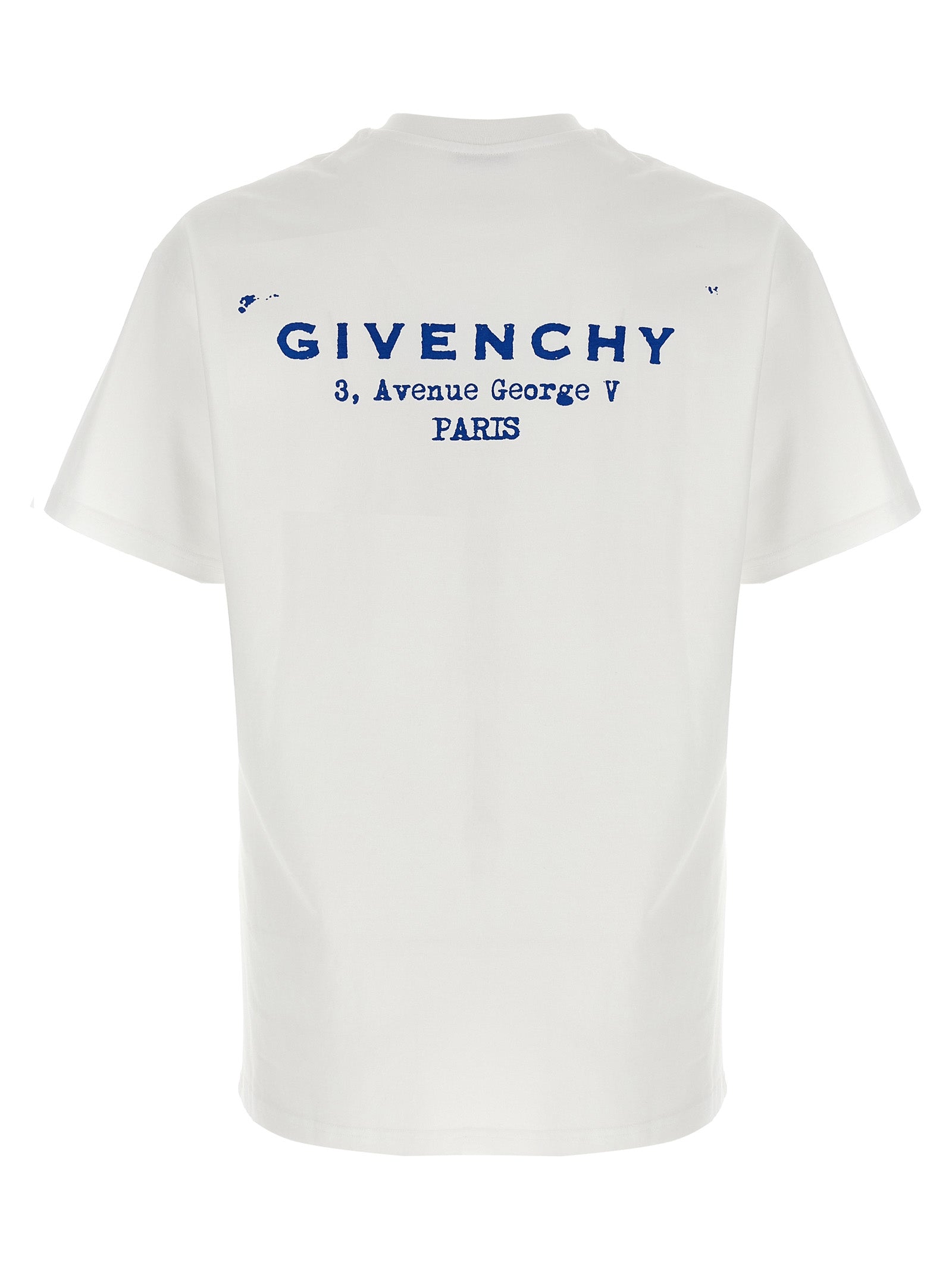T-Shirt by Givenchy for men in cotton white & print showcases a chic silhouette, artfully detailed with a chic crew neckline and for a chic finish.