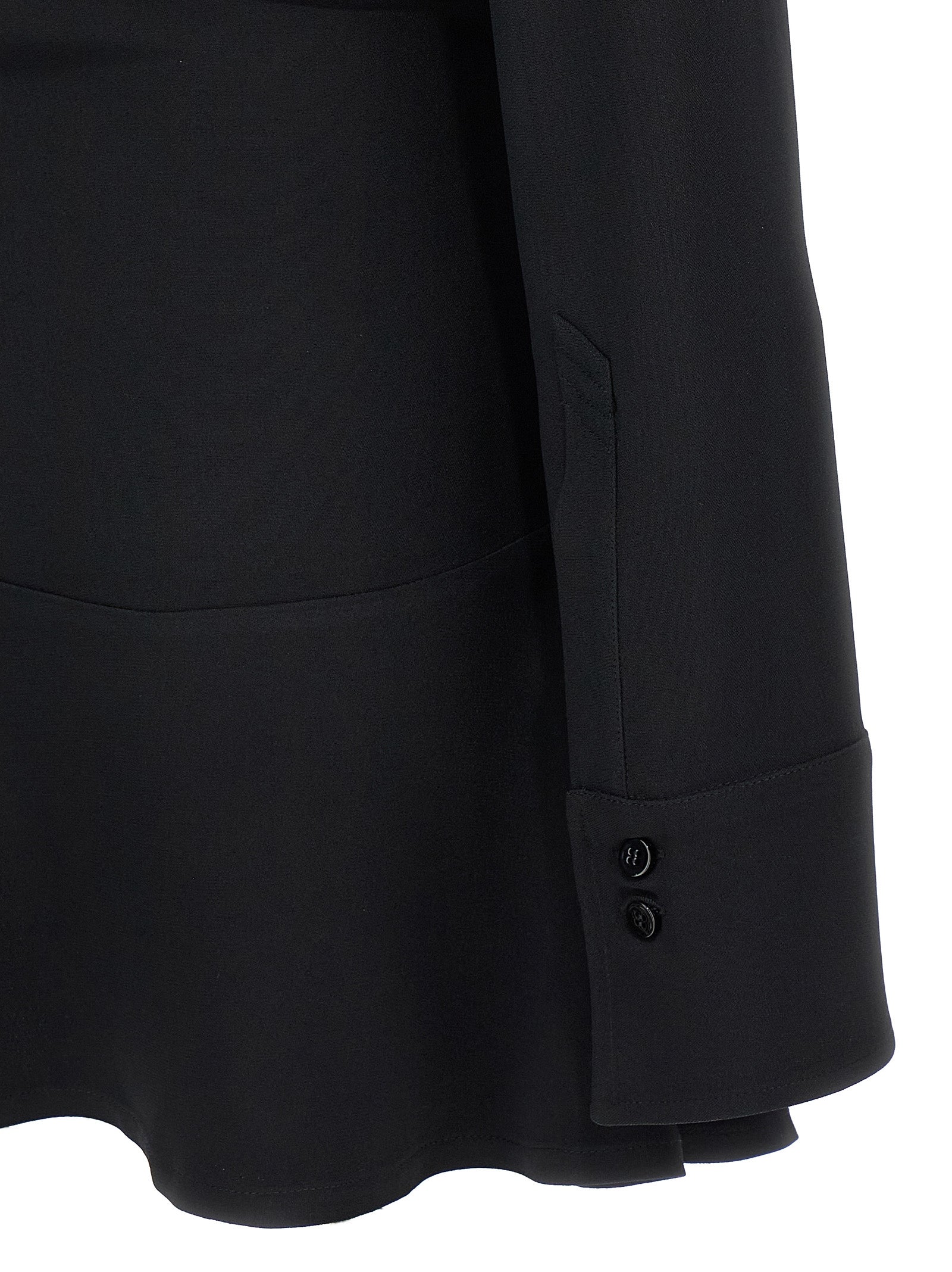 Dress by The Attico for women in marabou & viscose black presents a sinuous silhouette, showcasing a sophisticated and detailed with a sinuous short mini for a refined finish.