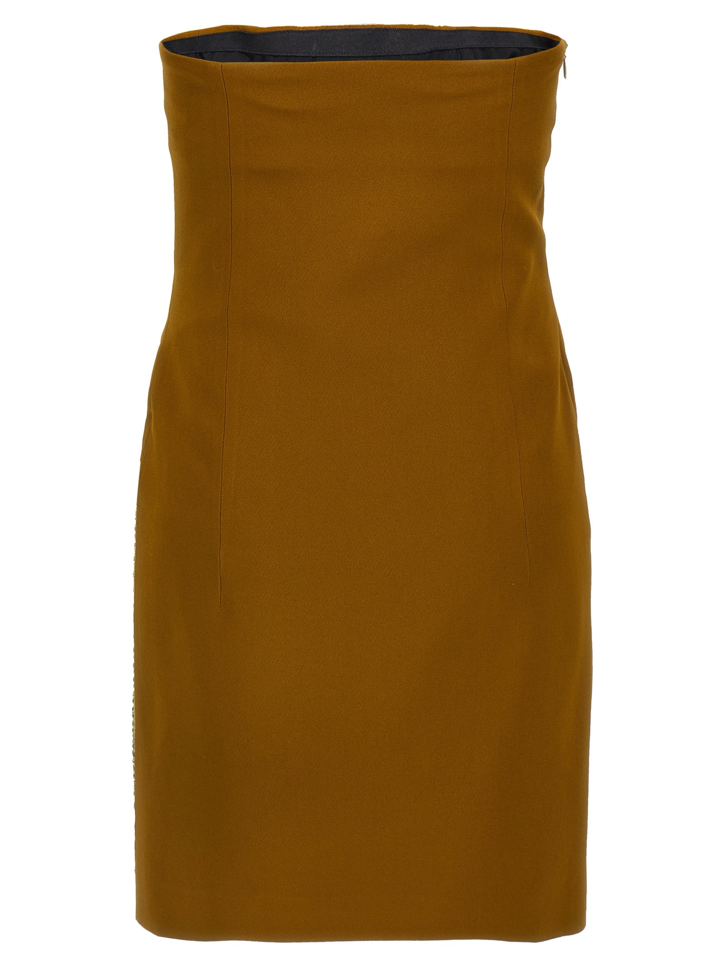 Dress by The Attico for women in marabou acrylic bicolour & green presents a sinuous silhouette, showcasing a sophisticated split neckline and detailed with a sinuous short mini for a refined finish.