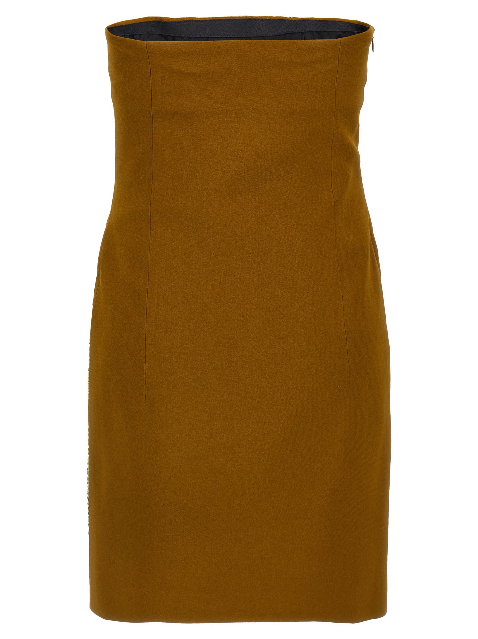 Dress by The Attico for women in marabou acrylic bicolour & green presents a sinuous silhouette, showcasing a sophisticated split neckline and detailed with a sinuous short mini for a refined finish.