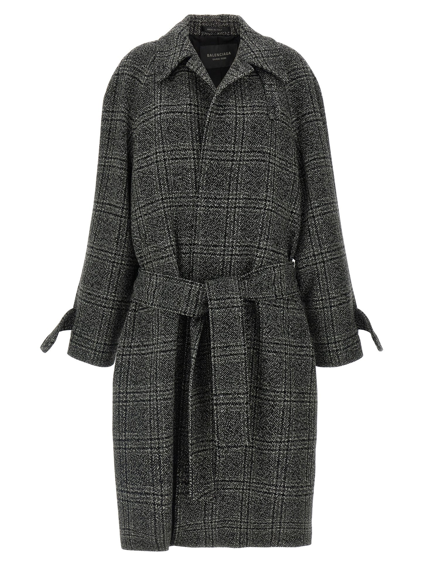 Balenciaga Women's Cupro Wool Overcoat - Black