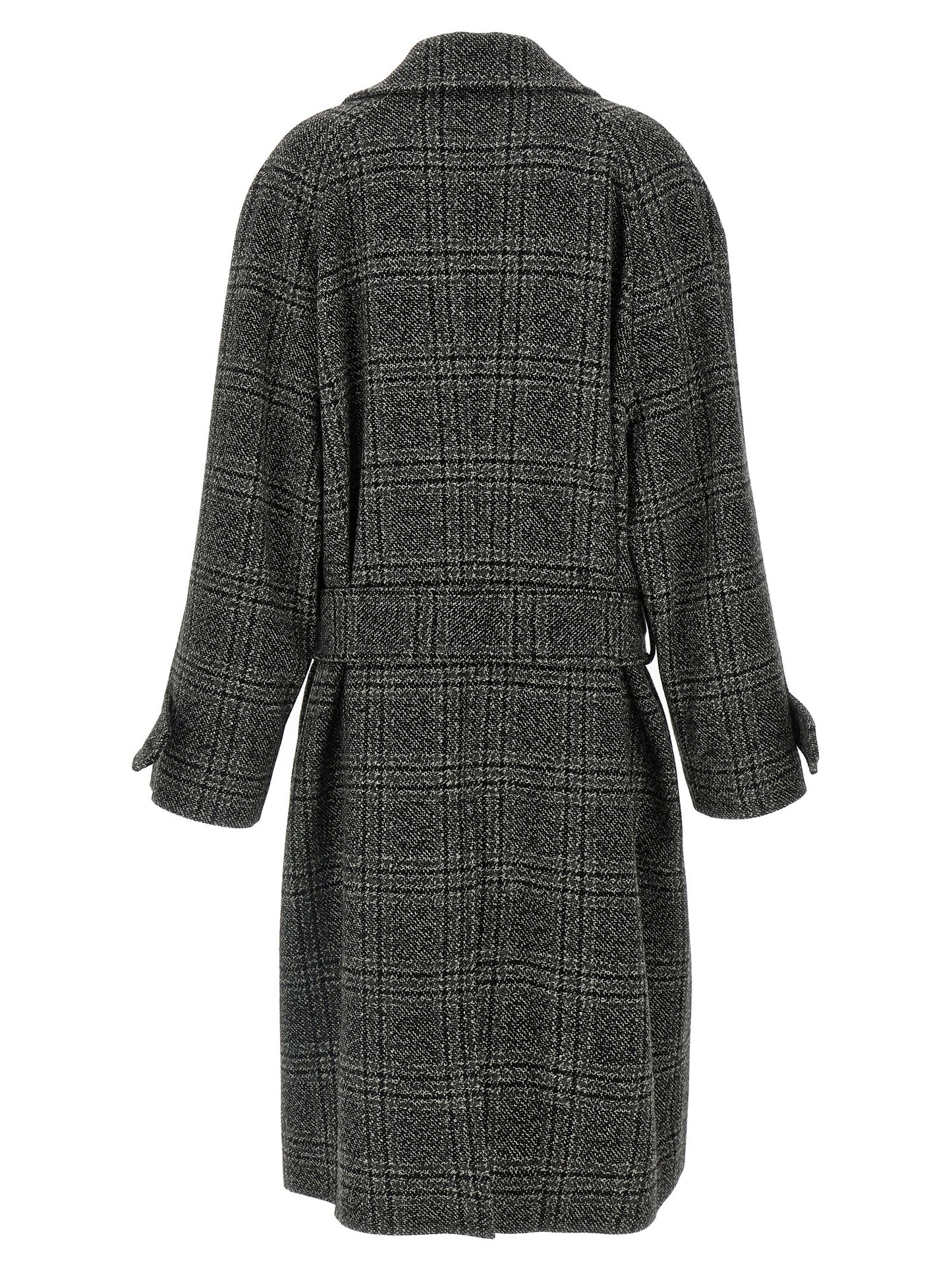 Balenciaga Women's Cupro Wool Overcoat - Black