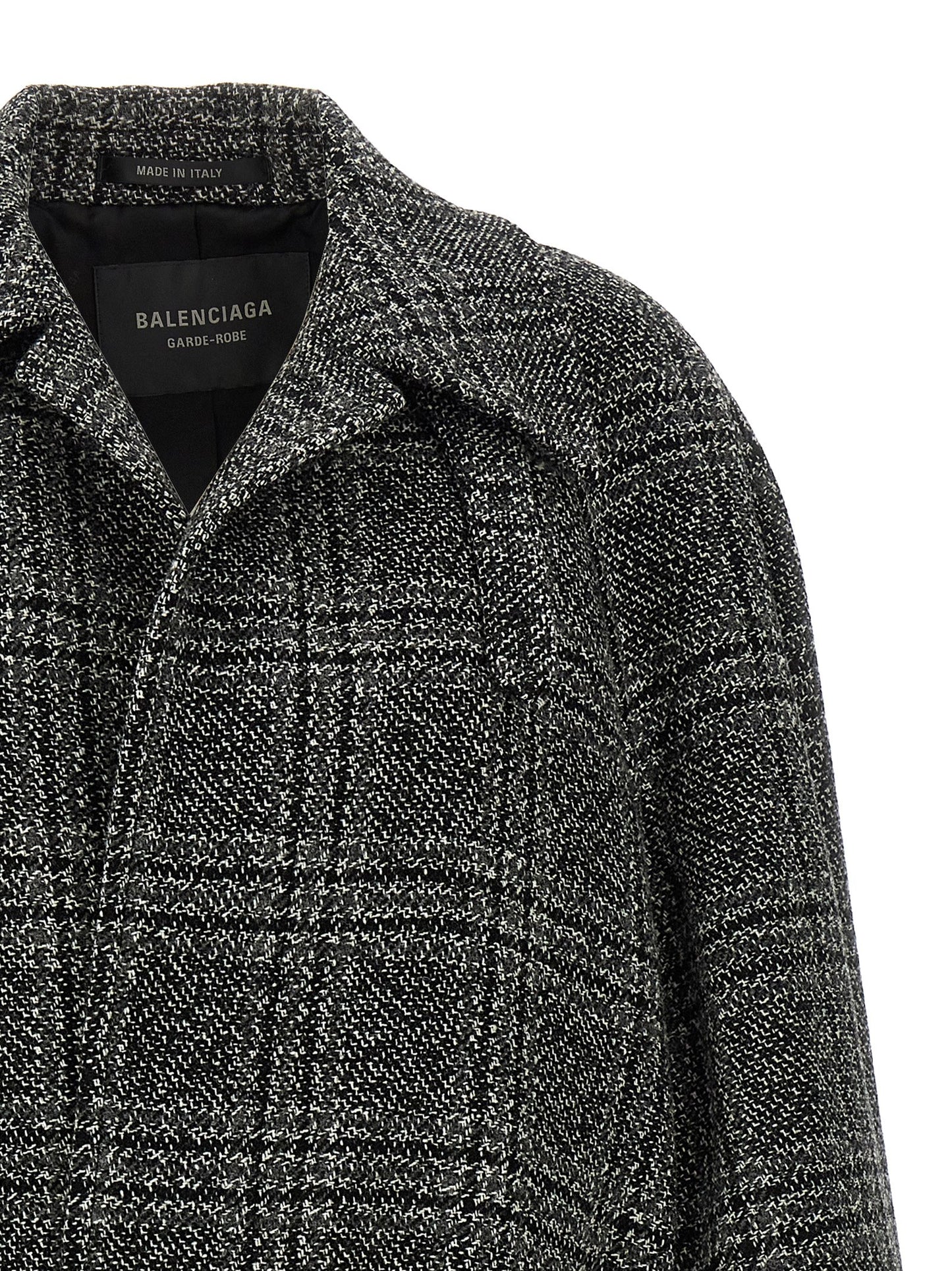 Balenciaga Women's Cupro Wool Overcoat - Black
