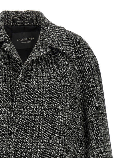 Balenciaga Women's Cupro Wool Overcoat - Black