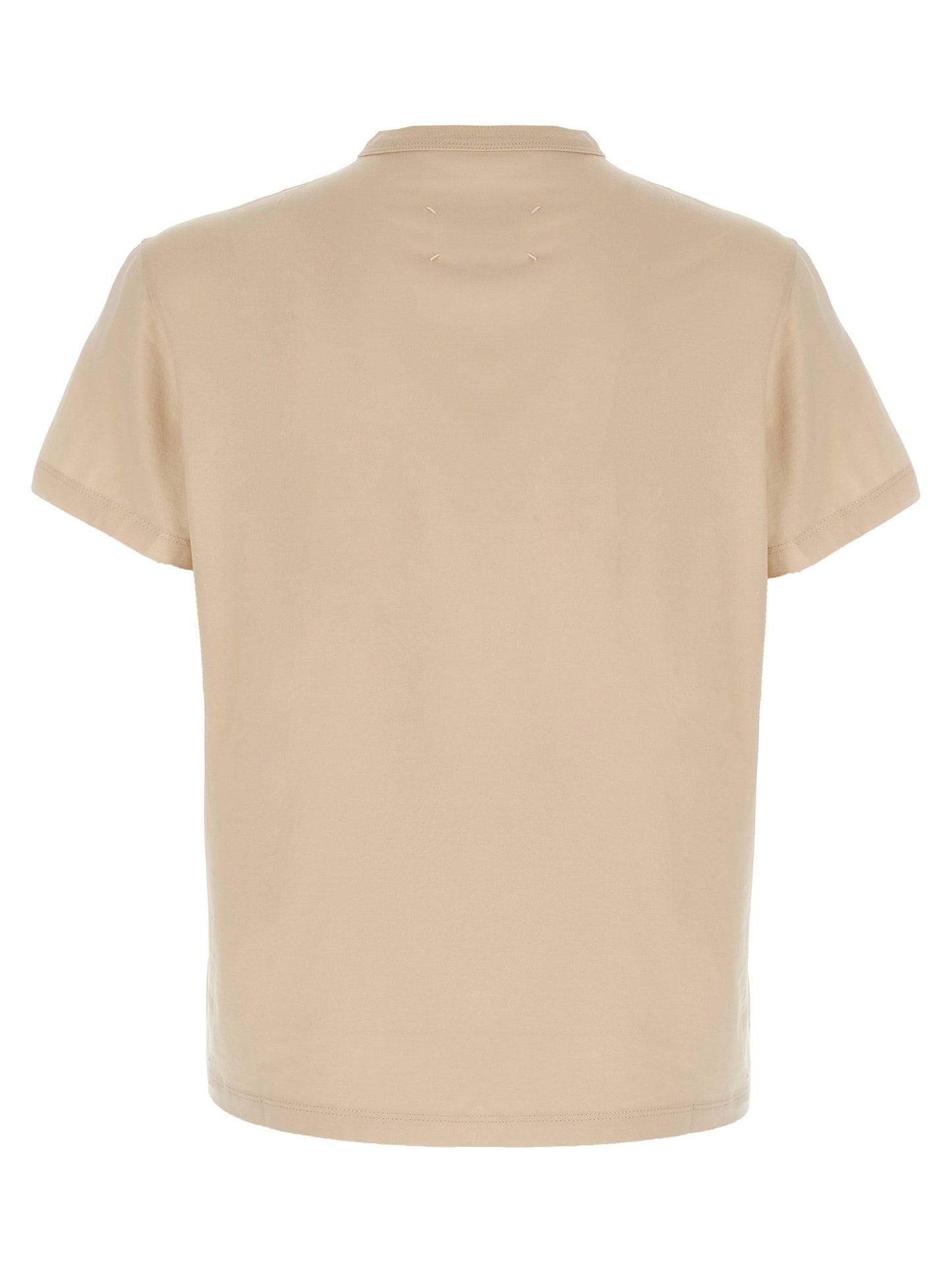 T-Shirt by Maison Margiela for men in cotton beige features an on trend silhouette, perfectly showcasing a on trend and crew neckline for an elevated aesthetic.