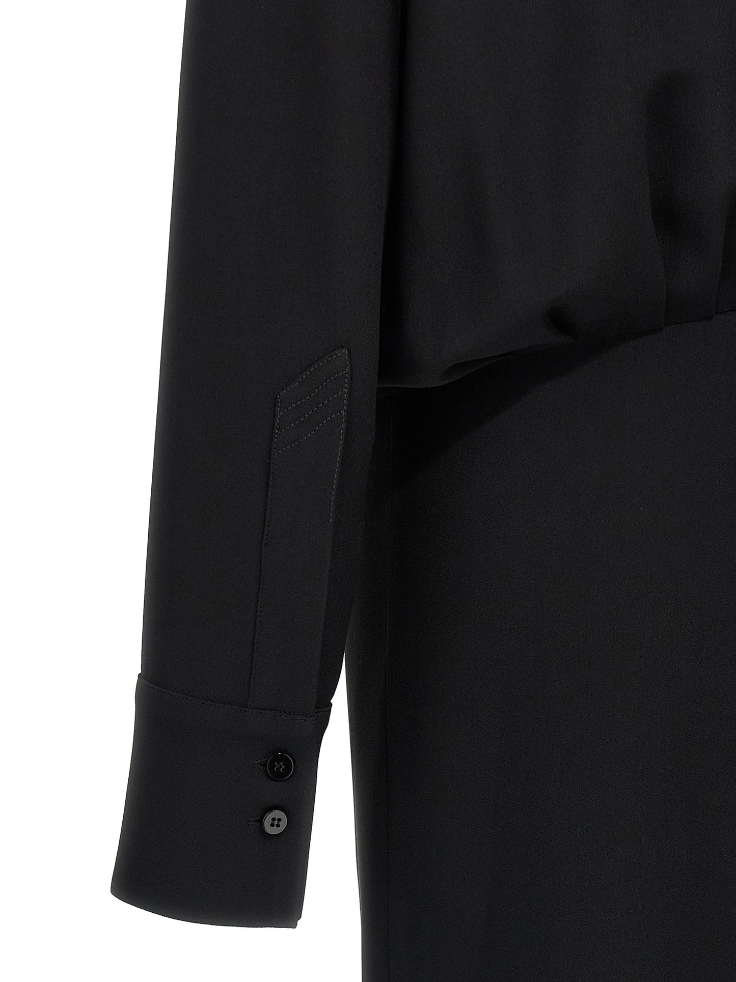 Dress by The Attico for women in marabou acrylic viscose satin black features an cute silhouette, detailed with a and that elegantly flows into a cute midi.