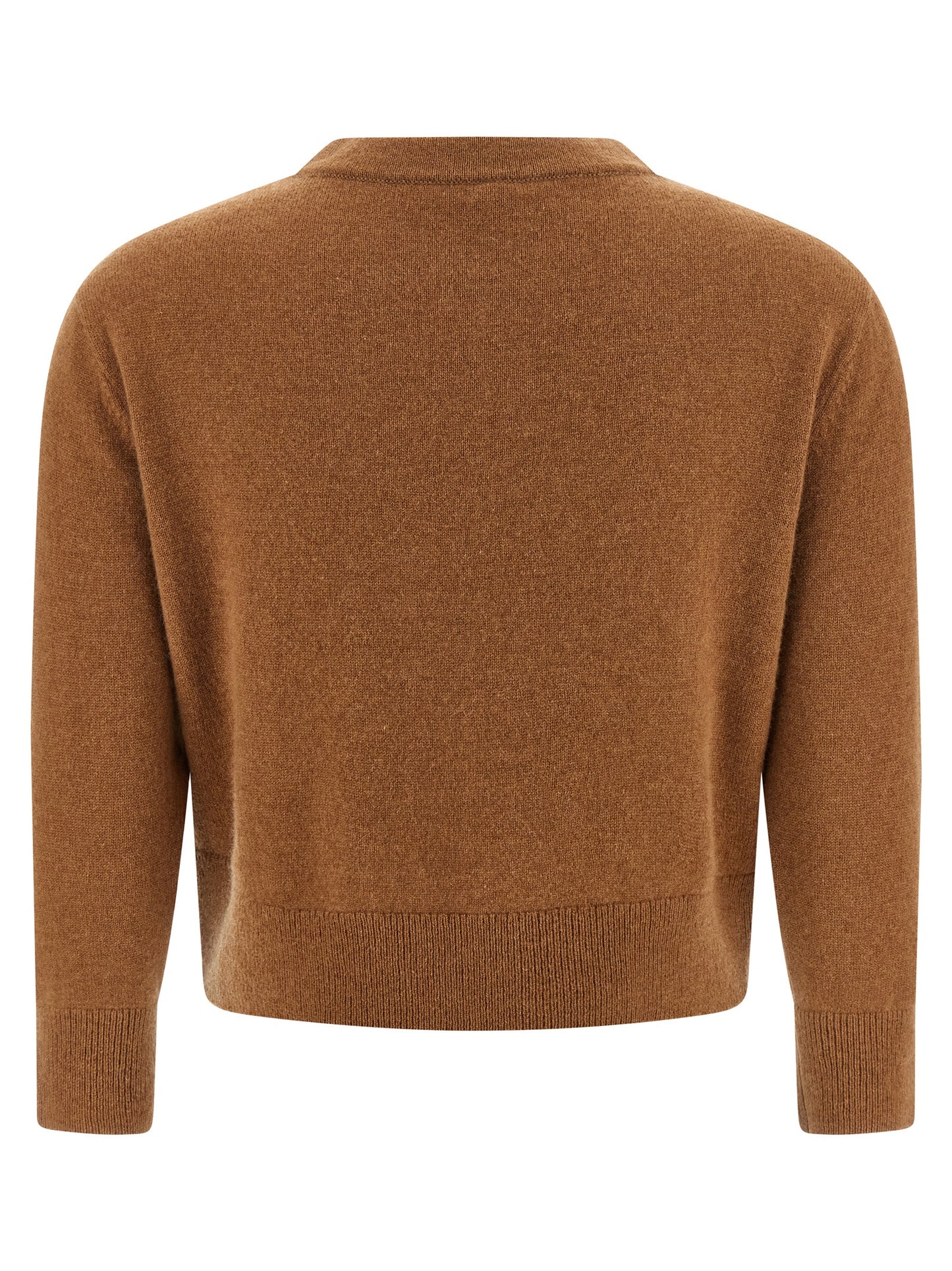 Cardigan by R13 for women in cashmere brown features an crisp silhouette, showcasing a sophisticated v-neck neckline and detail for a truly crisp finish.
