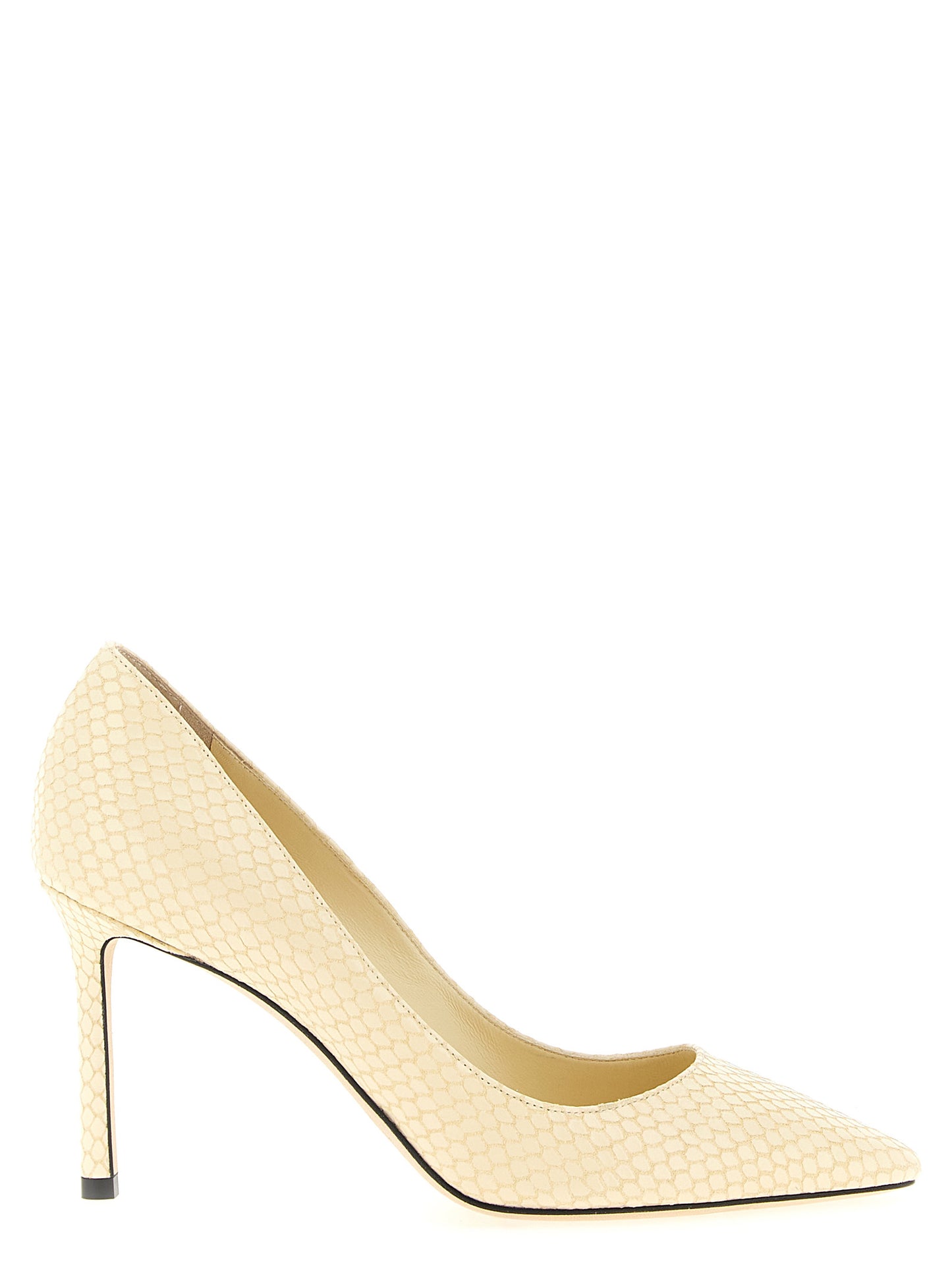 Jimmy Choo Romy Women's Polyester Leather High-Heel Stiletto Pumps Heels - Bicolour Yellow Print