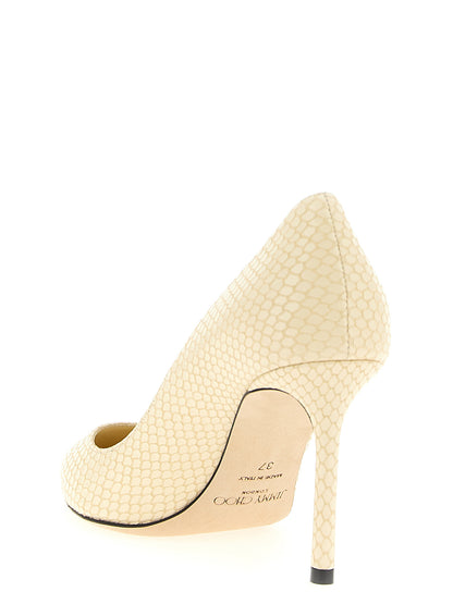 Jimmy Choo Romy Women's Polyester Leather High-Heel Stiletto Pumps Heels - Bicolour Yellow Print