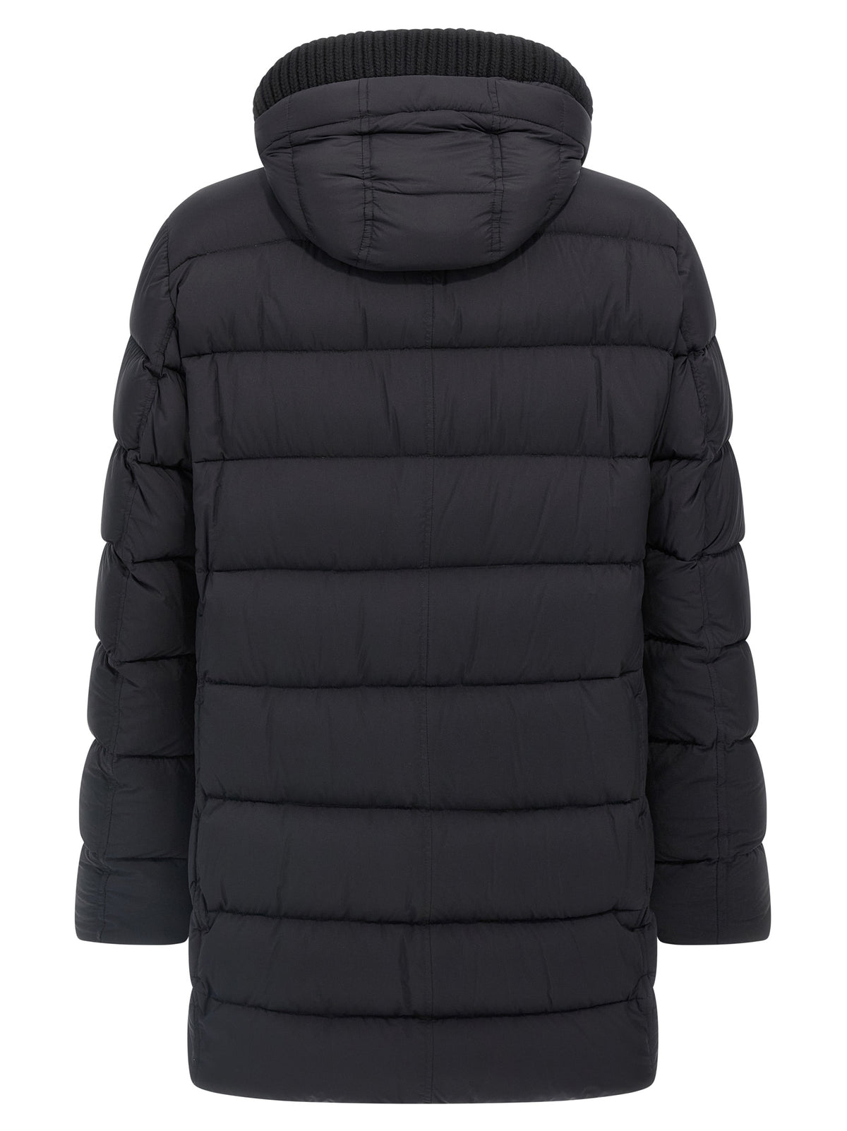 This Hooded Parka by Herno for men in nylon & goose-down black presents a enveloping silhouette, meticulously detailed with water-resistant, hooded & insulated and a enveloping hooded neckline.