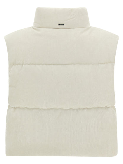 Herno White Viscose Sleeveless Jacket