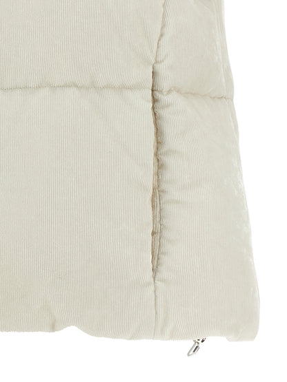 Herno White Viscose Sleeveless Jacket