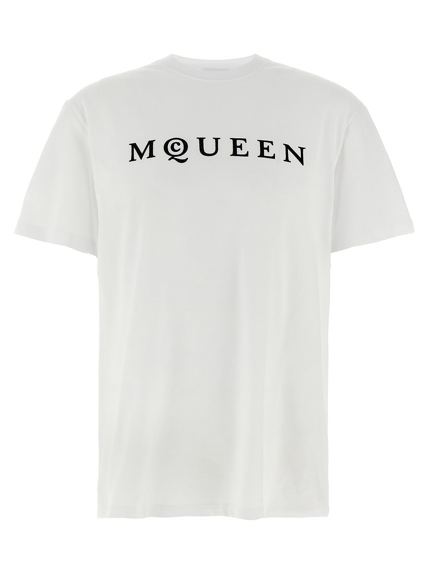 T-Shirt by Alexander McQueen for men in cotton bicolour, black & white showcases a chic silhouette, artfully detailed with a chic crew neckline and short-sleeve for a chic finish.
