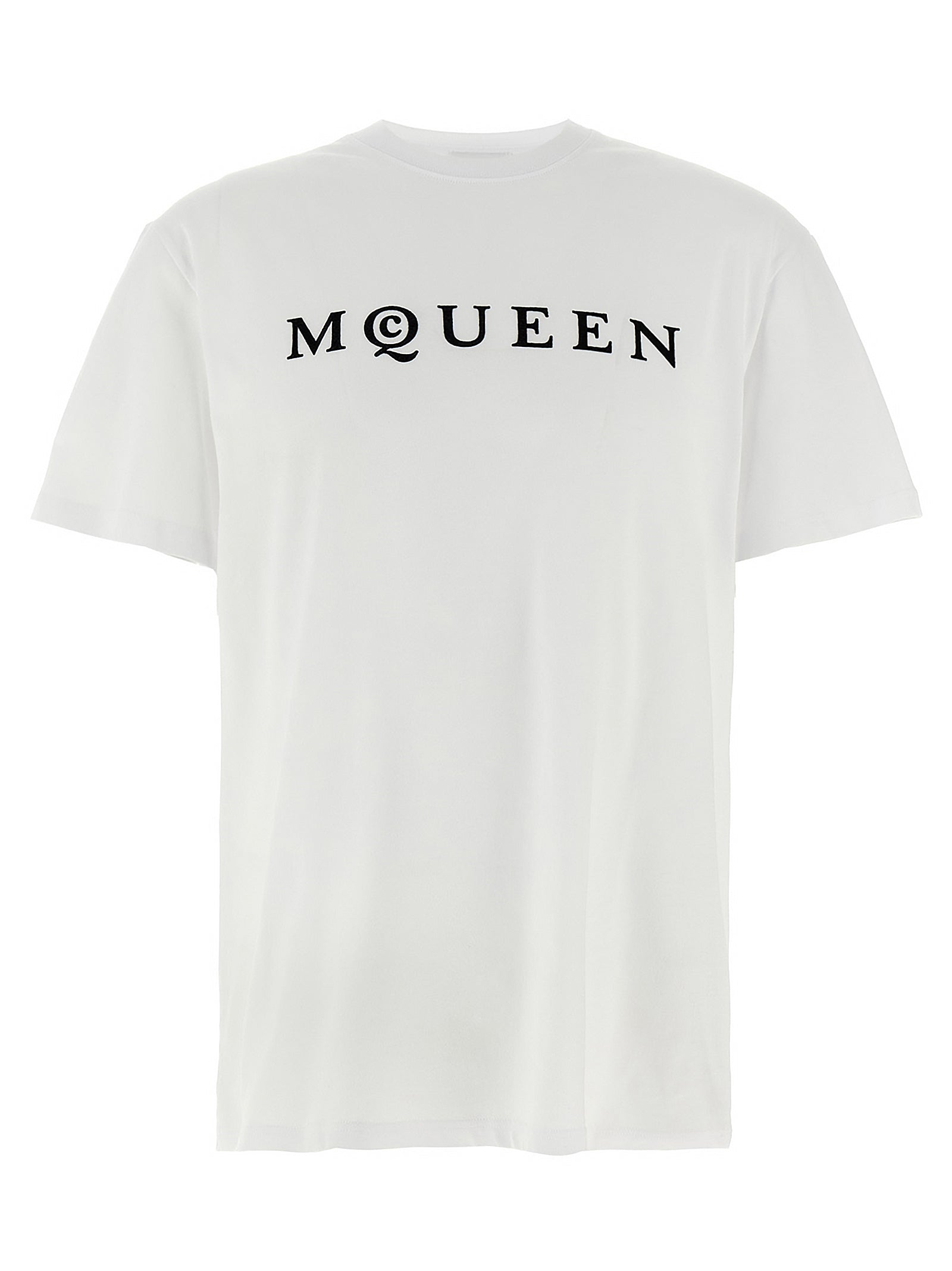 T-Shirt by Alexander McQueen for men in cotton bicolour, black & white showcases a chic silhouette, artfully detailed with a chic crew neckline and short-sleeve for a chic finish.