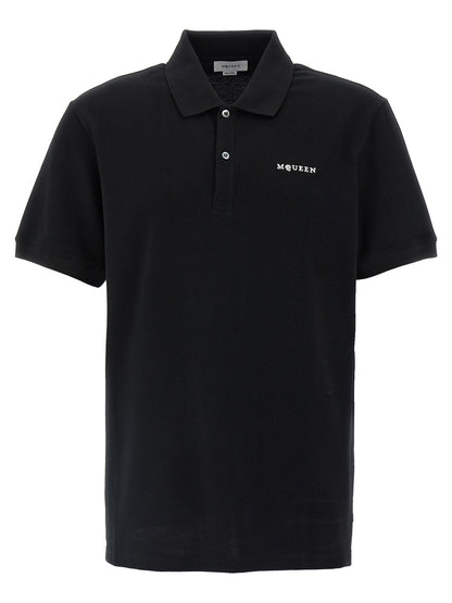 Polo Shirt by Alexander McQueen for men in cotton bicolour, black & white presents a crisp silhouette, artfully detailed with a crisp short-sleeve and crisp .