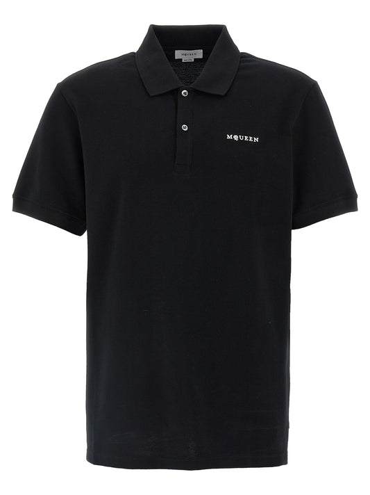 Polo Shirt by Alexander McQueen for men in cotton bicolour, black & white presents a crisp silhouette, artfully detailed with a crisp short-sleeve and crisp .