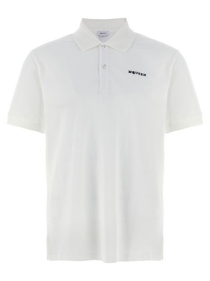 Polo Shirt by Alexander McQueen for men in cotton bicolour, black & white presents a distinguished silhouette, showcasing a sophisticated and distinguished short-sleeve for a truly distinguished finish.