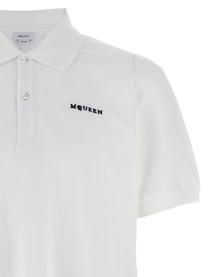 Polo Shirt by Alexander McQueen for men in cotton bicolour, black & white showcases a enviable silhouette, featuring a refined and for a enviable finish.