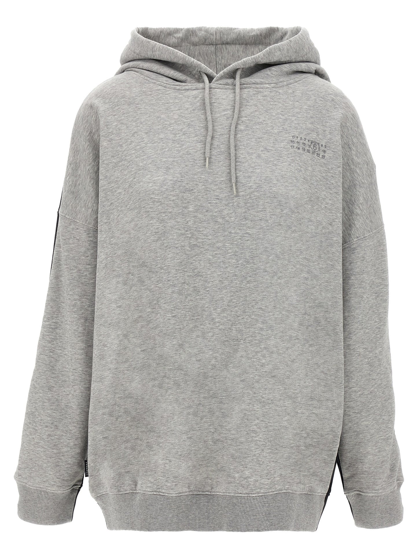 Sweatshirt Hoodie by MM6 Maison Margiela for women in cotton polyester multicolor, signature & print features a authentic silhouette, showcasing a sophisticated hooded neckline and authentic detail for a refined finish.