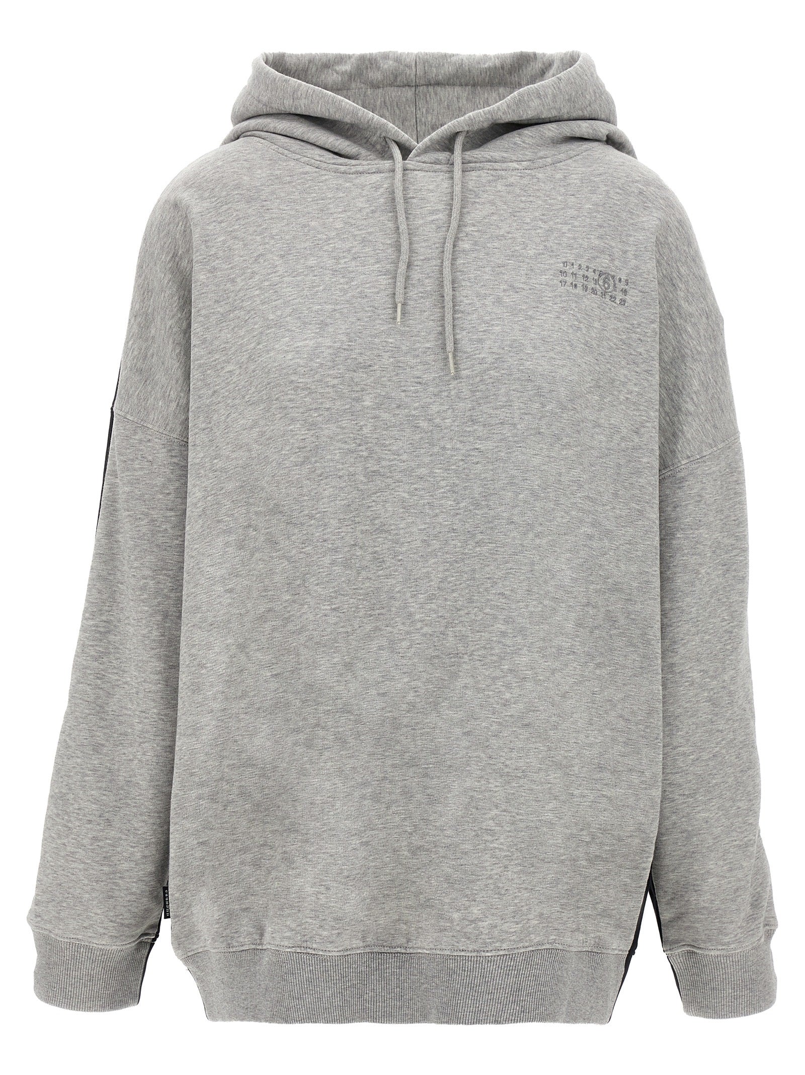 Sweatshirt Hoodie by MM6 Maison Margiela for women in cotton polyester multicolor, signature & print features a authentic silhouette, showcasing a sophisticated hooded neckline and authentic detail for a refined finish.