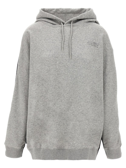 Sweatshirt Hoodie by MM6 Maison Margiela for women in cotton polyester multicolor, signature & print features a authentic silhouette, showcasing a sophisticated hooded neckline and authentic detail for a refined finish.
