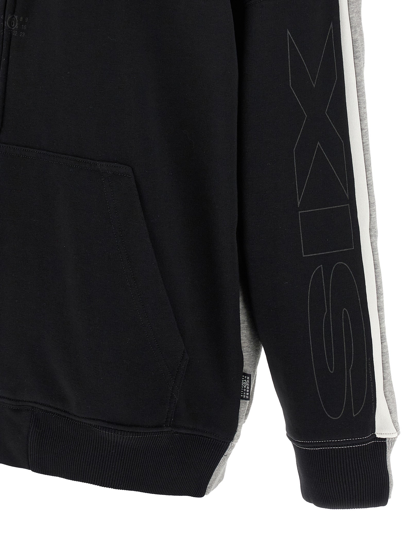 Sweatshirt Hoodie by MM6 Maison Margiela for women in cotton polyester multicolor, signature & print features a authentic silhouette, showcasing a sophisticated and authentic detail for a refined finish.