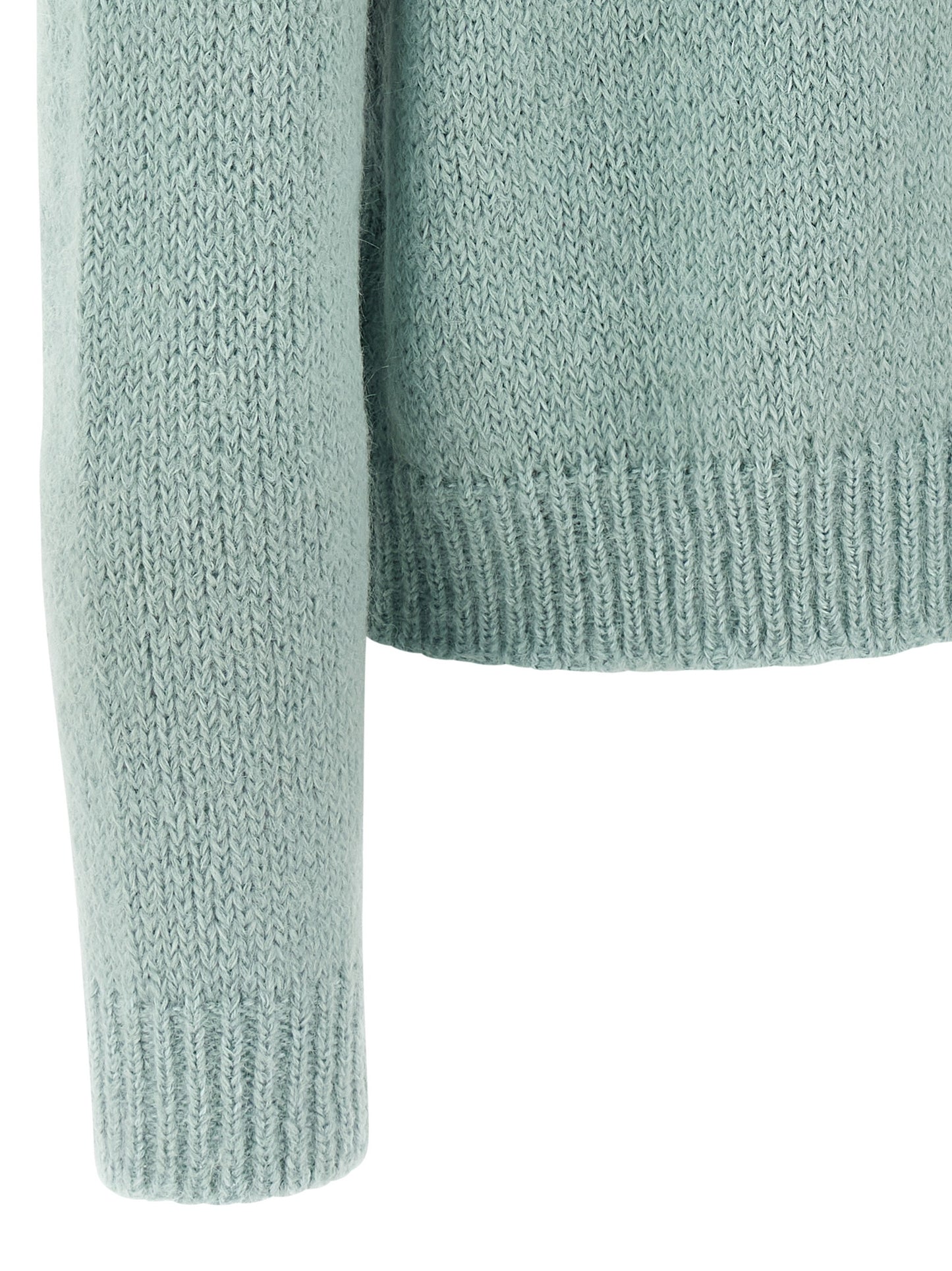 Cardigan by Jil Sander for men in polyamide leather & alpaca wool light-blue features a nuanced silhouette with a refined and nuanced detailing for a sophisticated look.