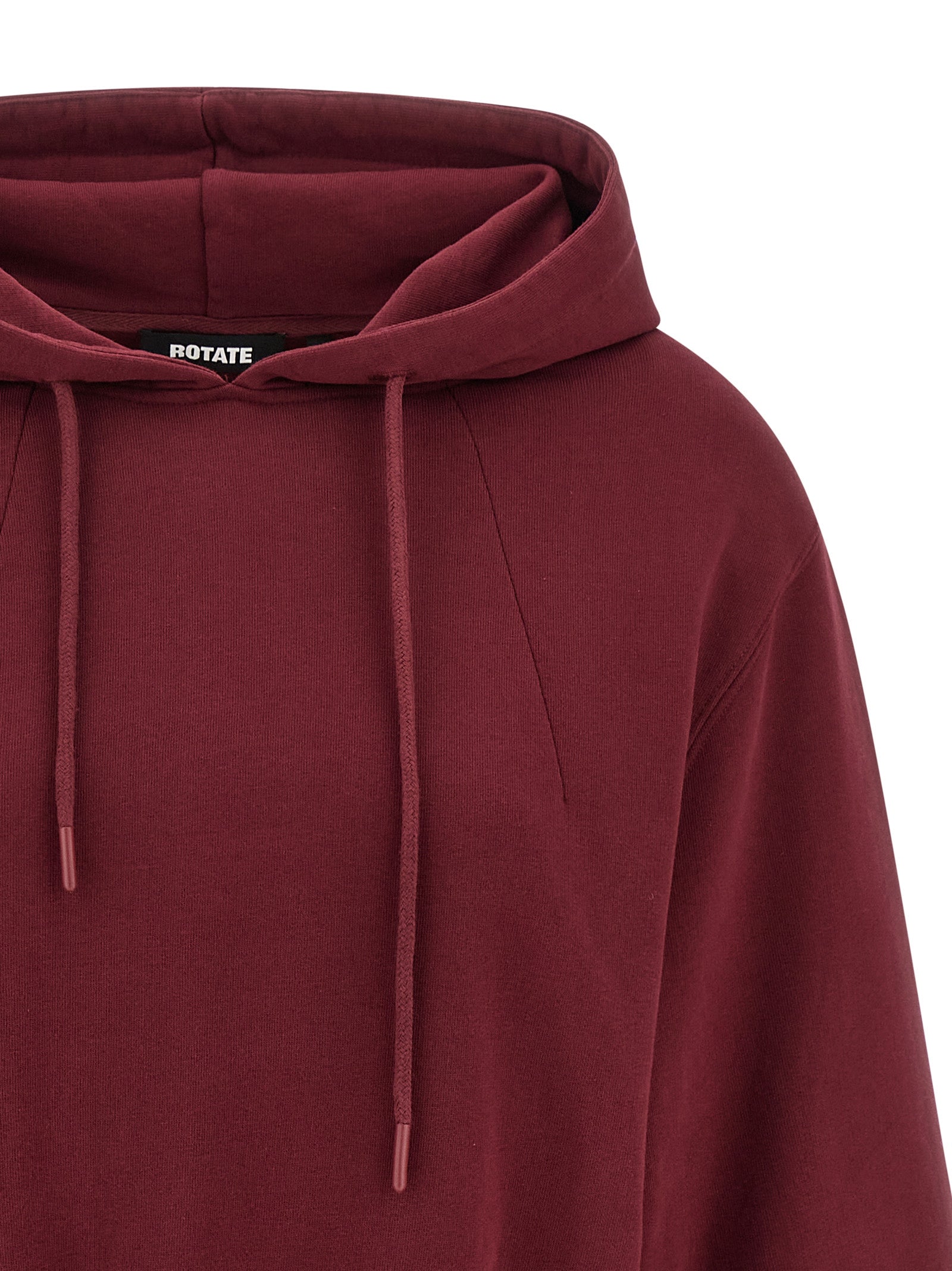 Sweatshirt Hoodie by ROTATE BIRGER CHRISTENSEN for women in cotton terry cloth bordeaux features a edgy silhouette, detailed with a edgy hooded neckline and for a refined finish.