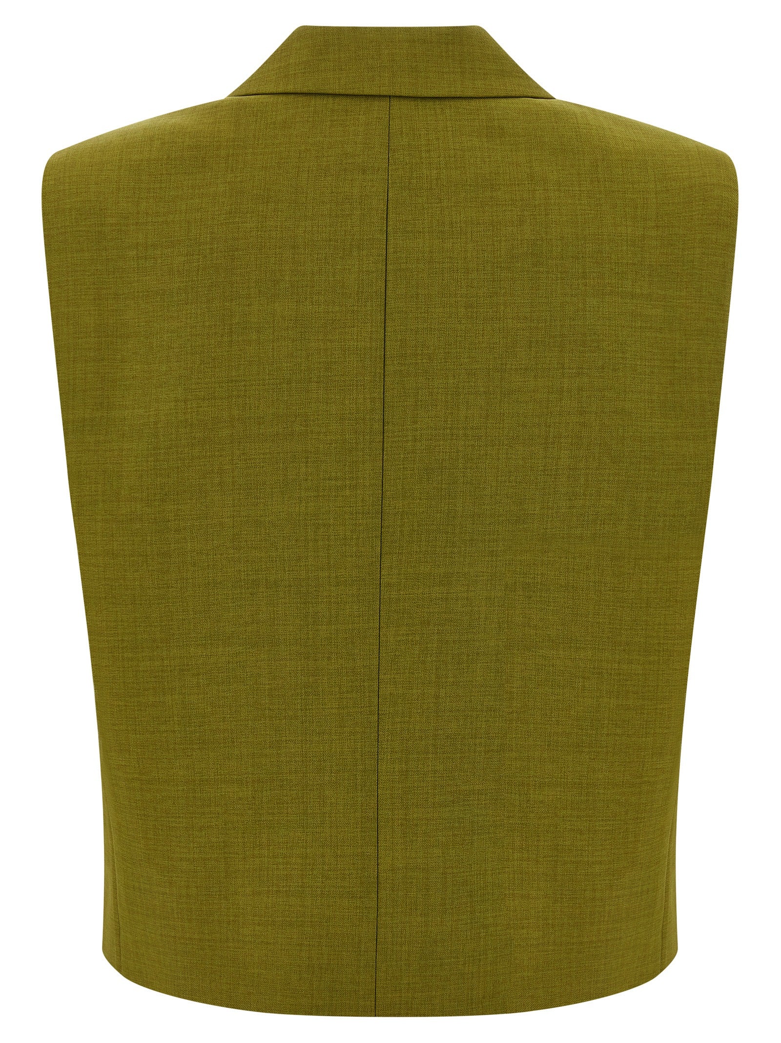 Vest by Theory for women in polyester twill bicolour & green features a chic silhouette, expertly detailed with a refined and premium pockets for a truly chic look.